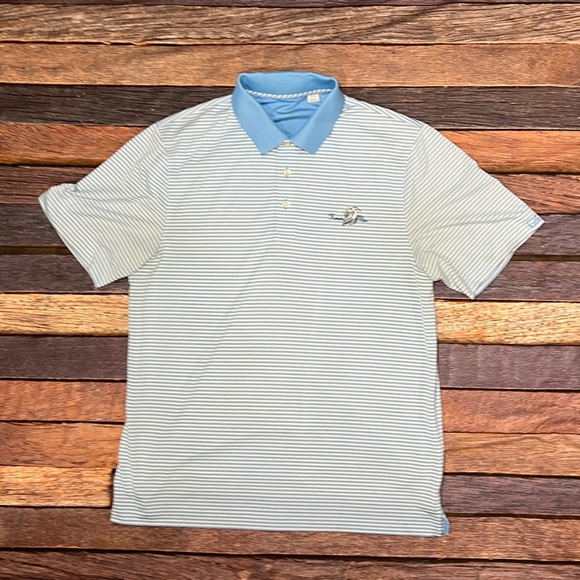 Heron Glen Golf Course Mens Large Polo Short Sleeve Summer Preppy Shirt - Picture 1 of 5